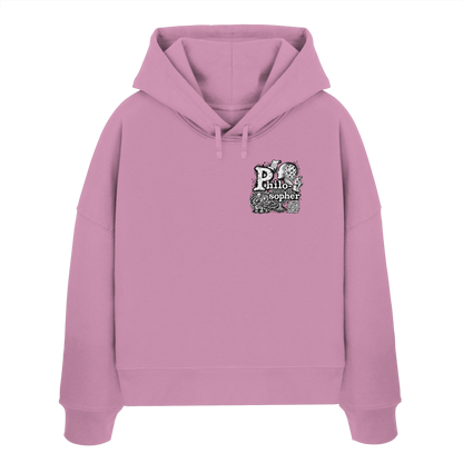 The Philosopher - Felpa con cappuccio boxcut biologica da donna