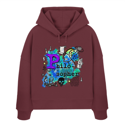 The Philosopher - Womens Organic Boxcut Hoodie