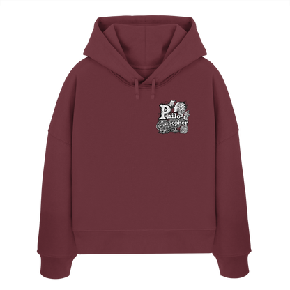 The Philosopher - Felpa con cappuccio boxcut biologica da donna