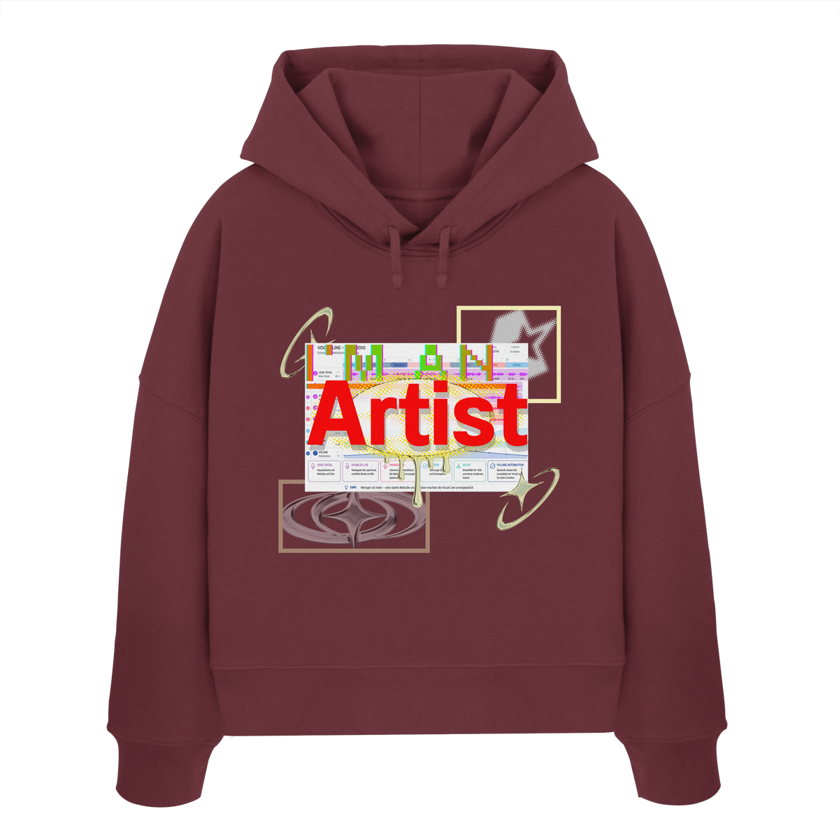 The Artist - Womens Organic Boxcut Hoodie