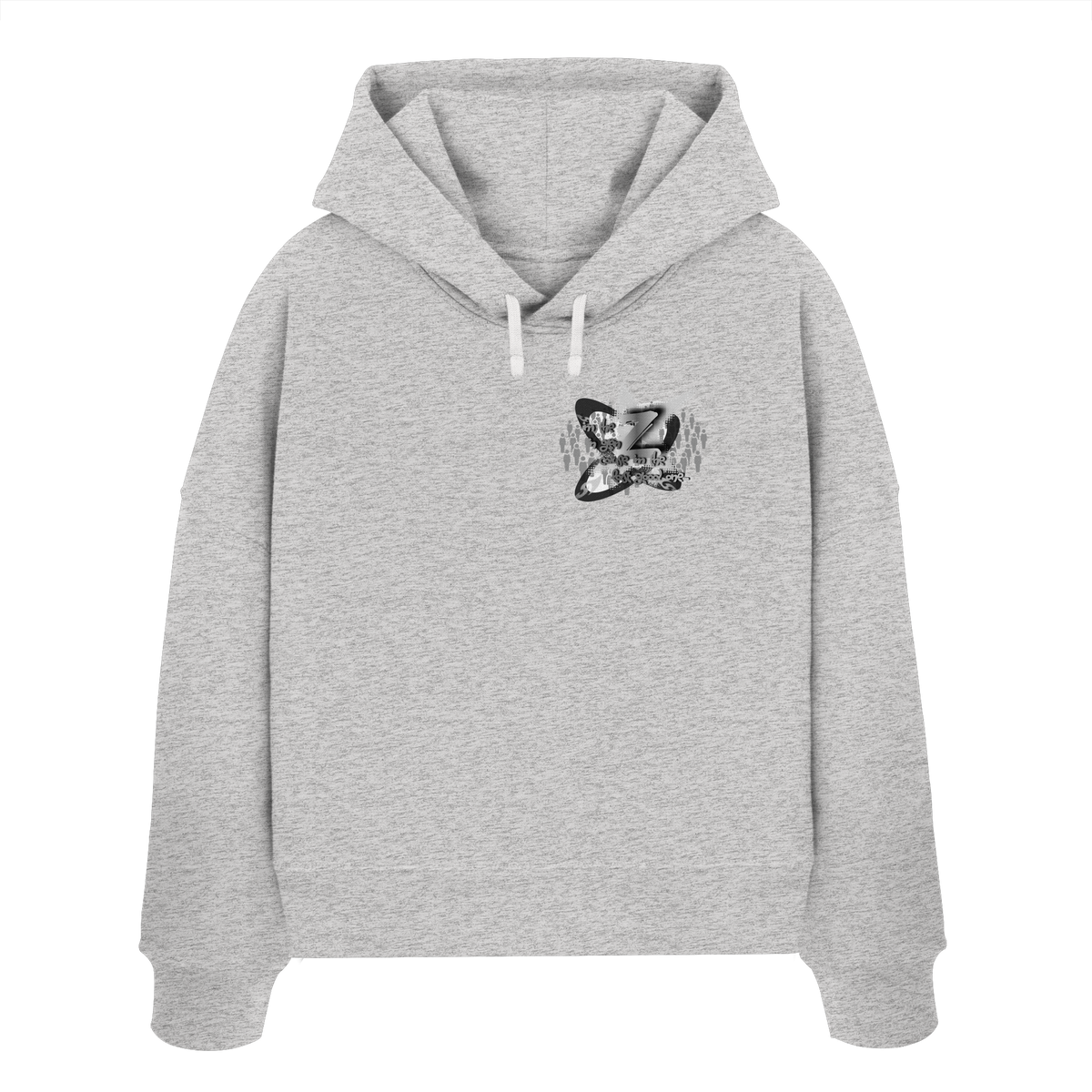 The Rebellion Z BASiCS - Felpa con cappuccio boxy da donna in cotone biologico