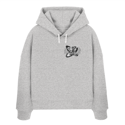 The Rebellion Z BASiCS - Felpa con cappuccio boxy da donna in cotone biologico
