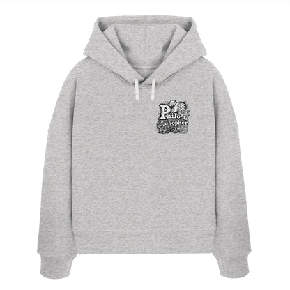 The Philosopher - Felpa con cappuccio boxcut biologica da donna