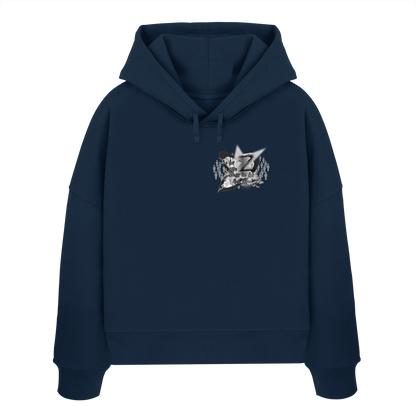 The Rebellion Z BASiCS - Felpa con cappuccio boxy da donna in cotone biologico
