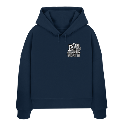 The Philosopher - Felpa con cappuccio boxcut biologica da donna