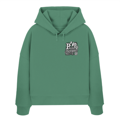 The Philosopher - Felpa con cappuccio boxcut biologica da donna