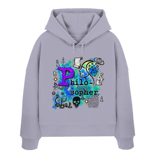 The Philosopher - Womens Organic Boxcut Hoodie