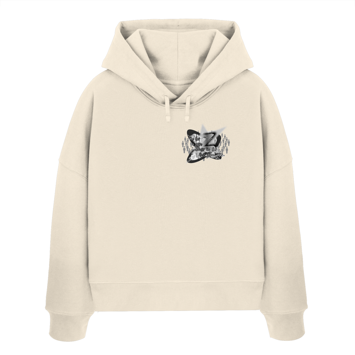 The Rebellion Z BASiCS - Felpa con cappuccio boxy da donna in cotone biologico