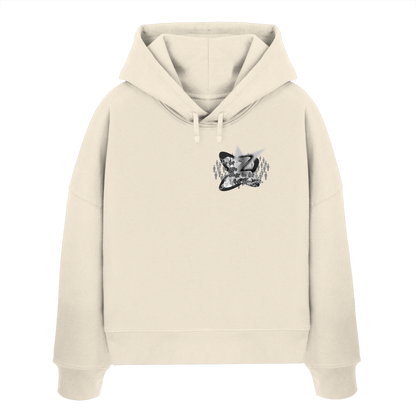The Rebellion Z BASiCS - Felpa con cappuccio boxy da donna in cotone biologico