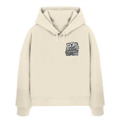 The Philosopher - Felpa con cappuccio boxcut biologica da donna