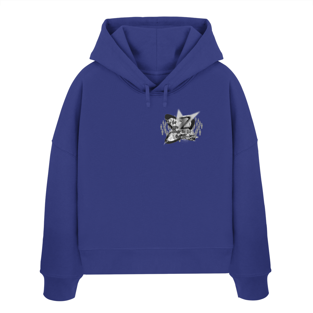 The Rebellion Z BASiCS - Felpa con cappuccio boxy da donna in cotone biologico
