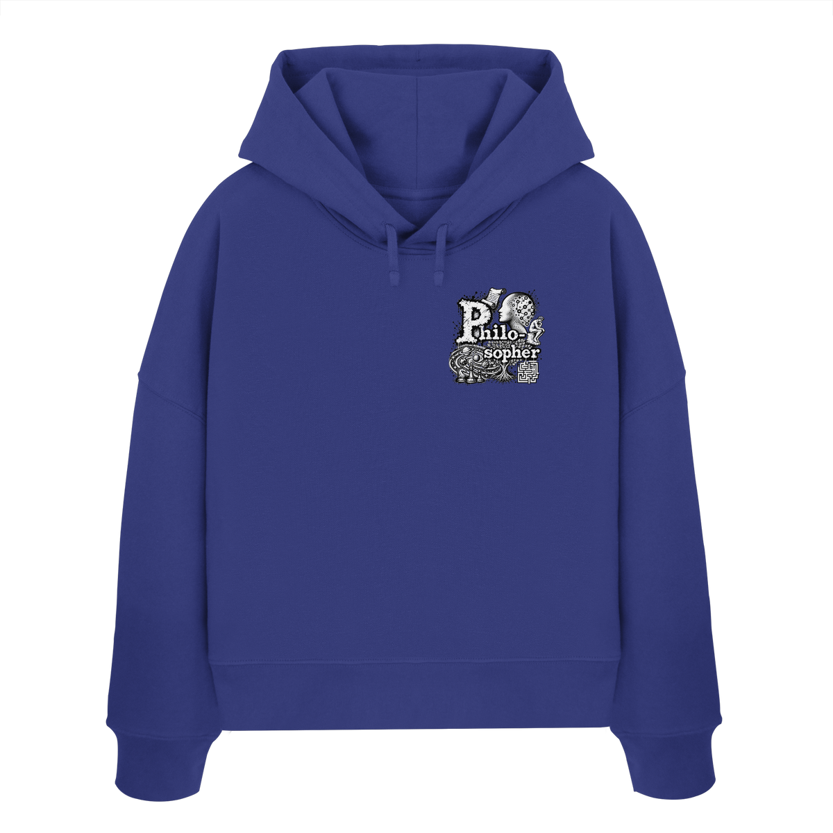 The Philosopher - Felpa con cappuccio boxcut biologica da donna