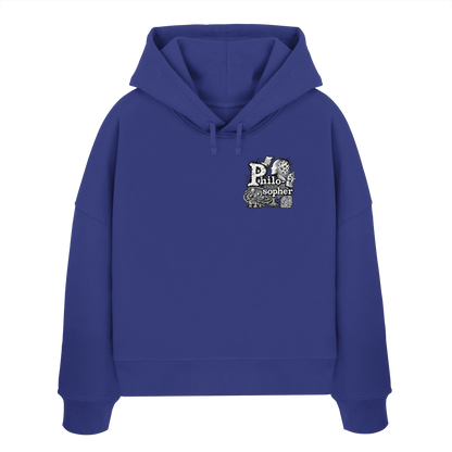 The Philosopher - Felpa con cappuccio boxcut biologica da donna