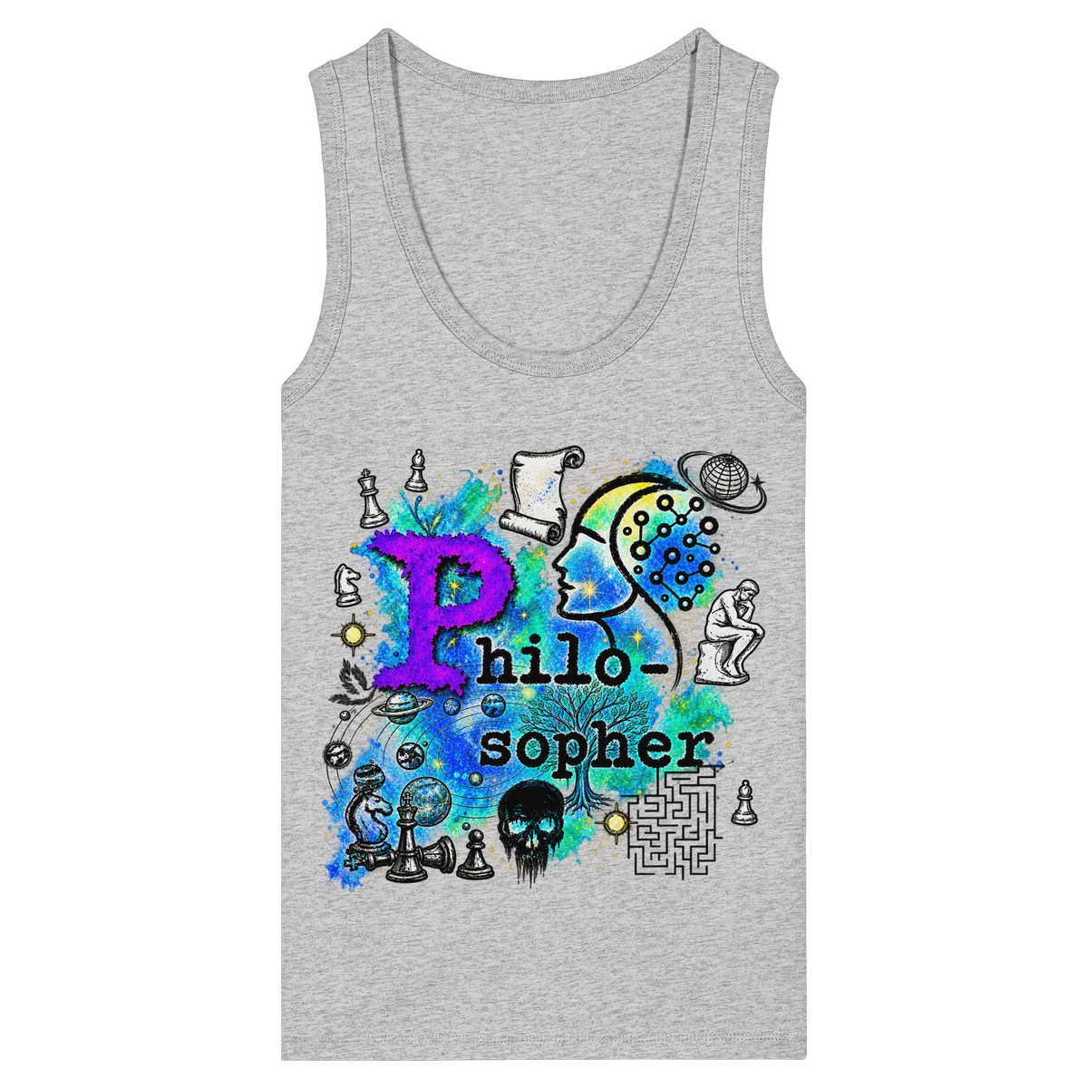 The Philosopher - Womens Organic Fitted Tank Top