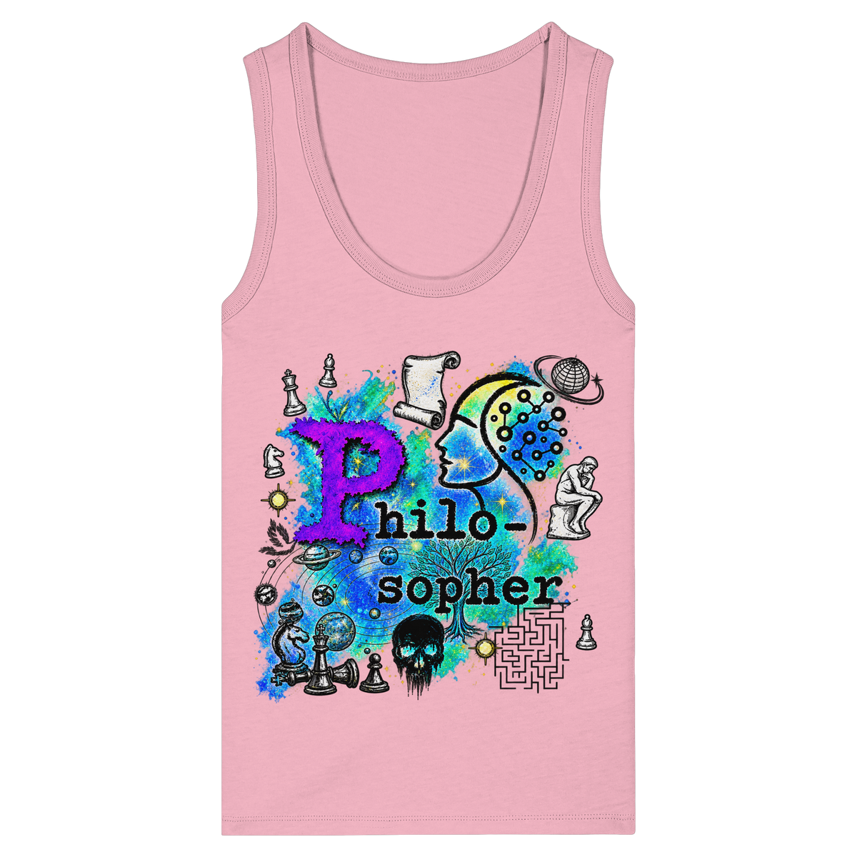 The Philosopher - Womens Organic Fitted Tank Top