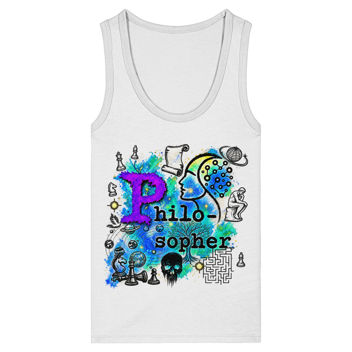 The Philosopher - Womens Organic Fitted Tank Top