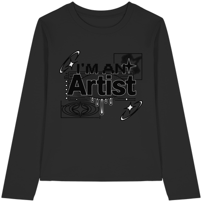 The Artist BASiCS - T-shirt a maniche lunghe biologica da donna