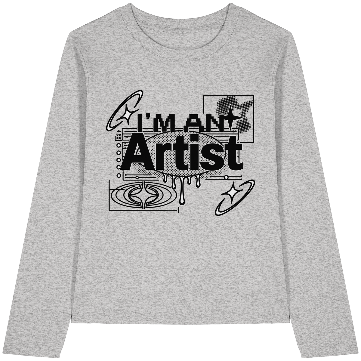 The Artist BASiCS - T-shirt a maniche lunghe biologica da donna