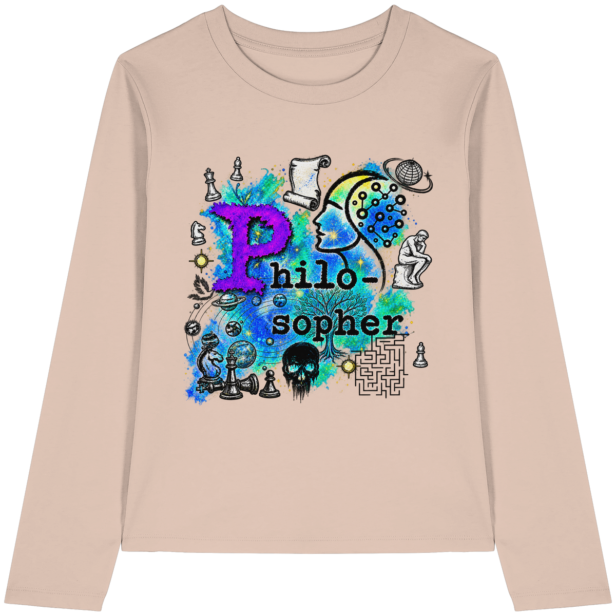 The Philosopher - Womens Organic Longsleeve T-Shirt