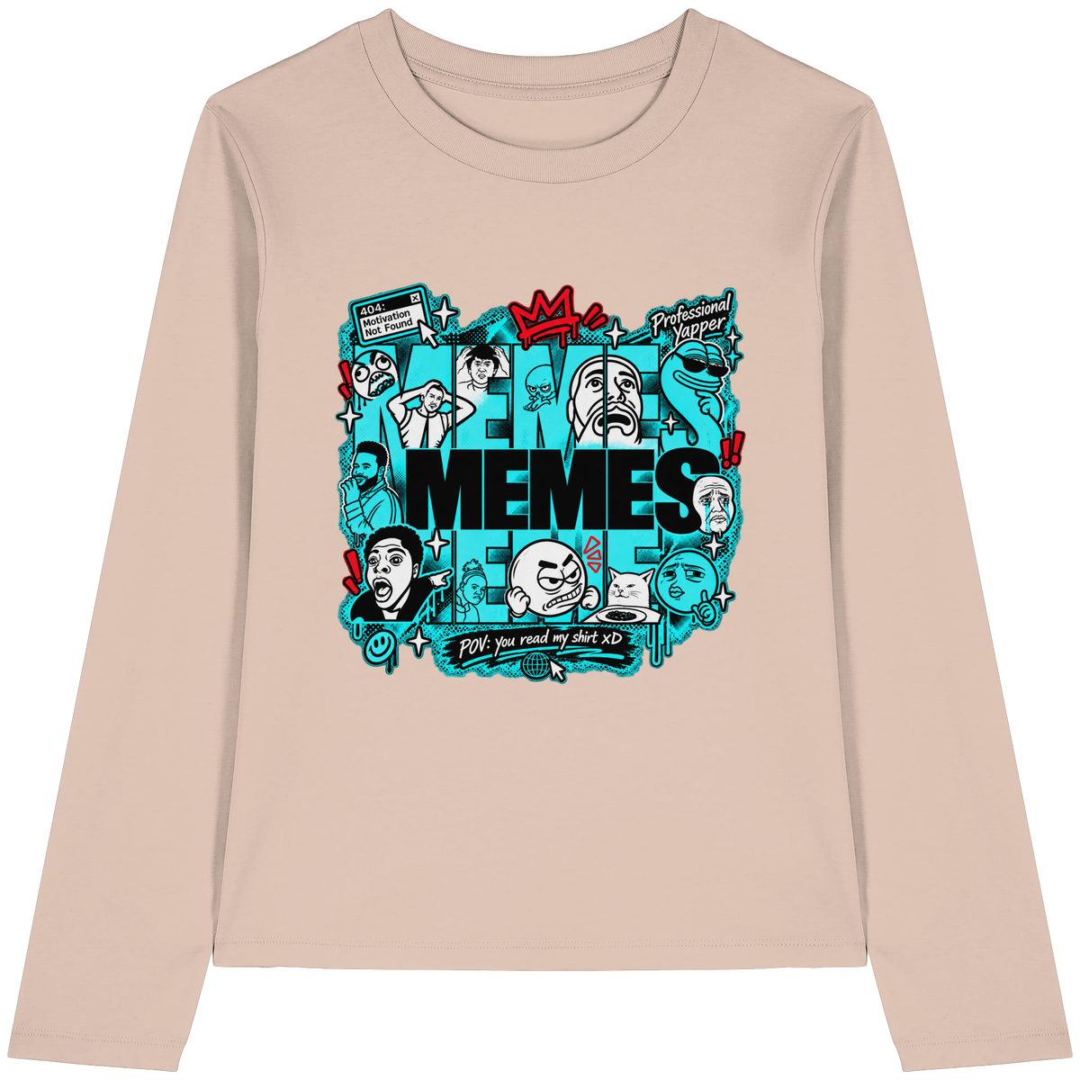 The Meme - Womens Organic Longsleeve T-Shirt