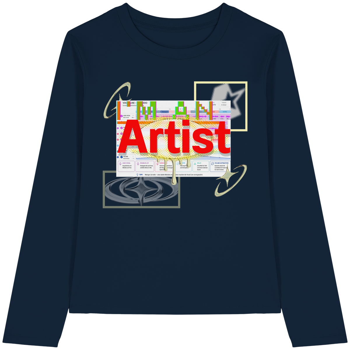 The Artist - Maglietta a maniche lunghe da donna in cotone biologico