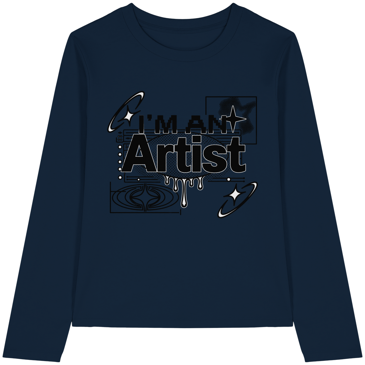 The Artist BASiCS - T-shirt a maniche lunghe biologica da donna