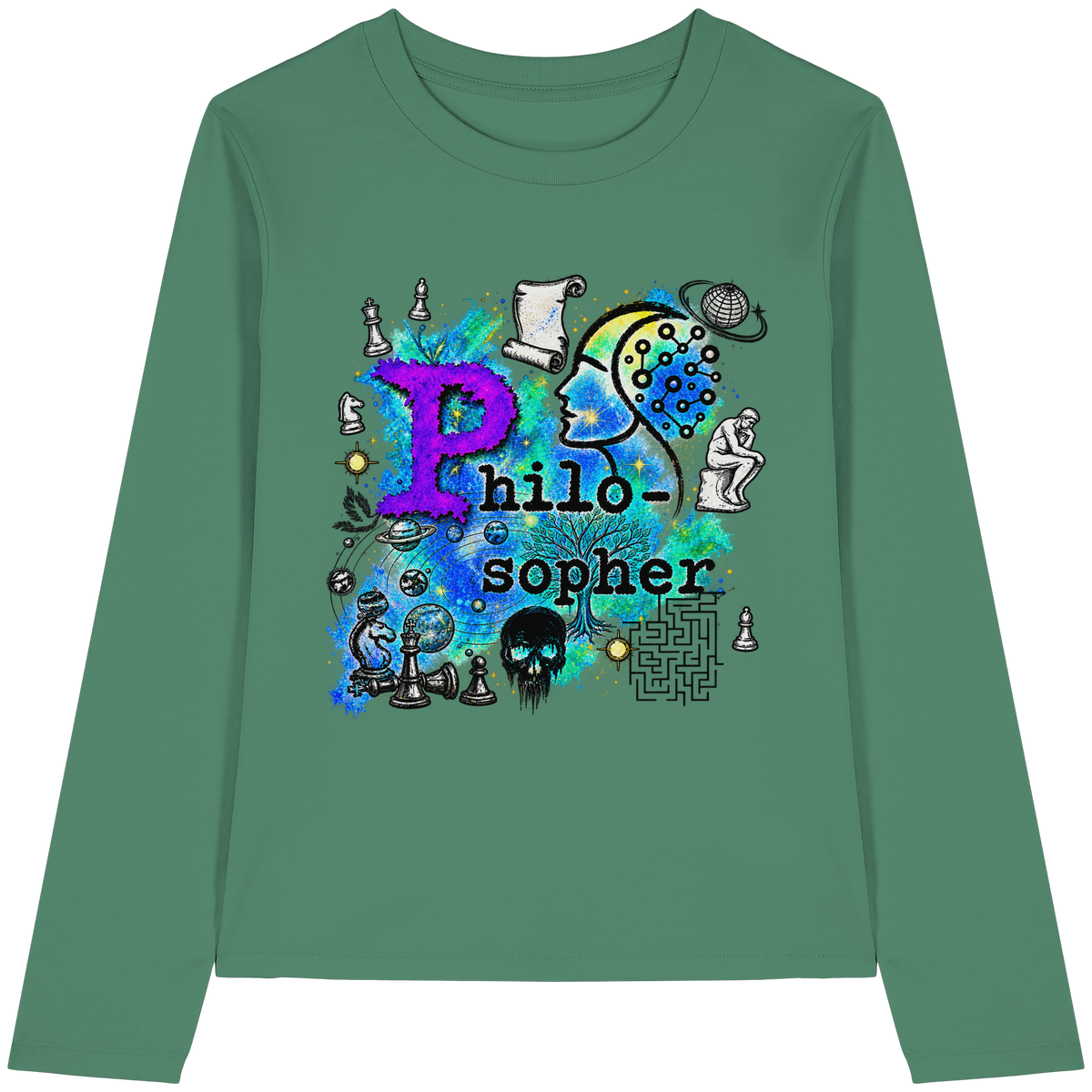 The Philosopher - Womens Organic Longsleeve T-Shirt