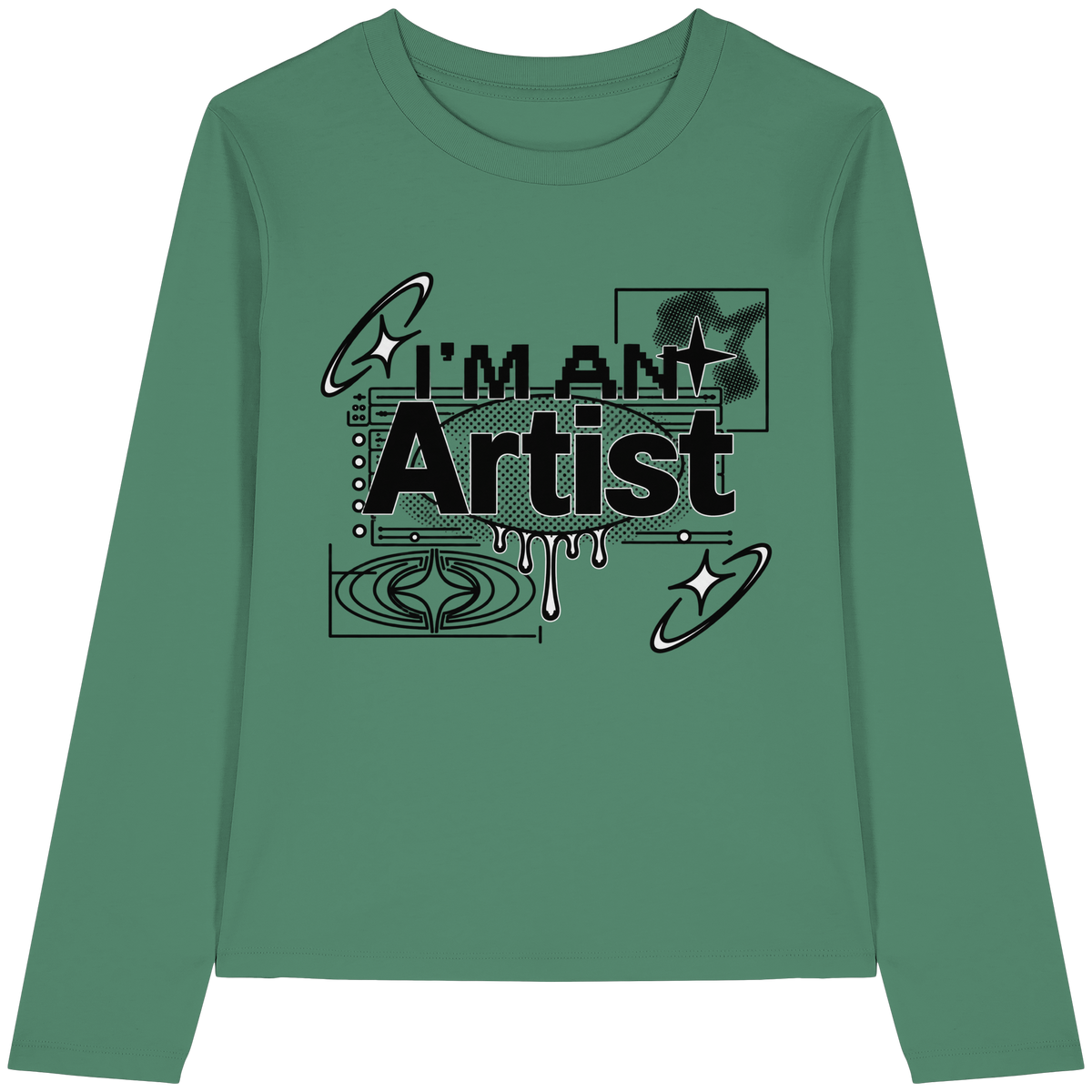 The Artist BASiCS - T-shirt a maniche lunghe biologica da donna