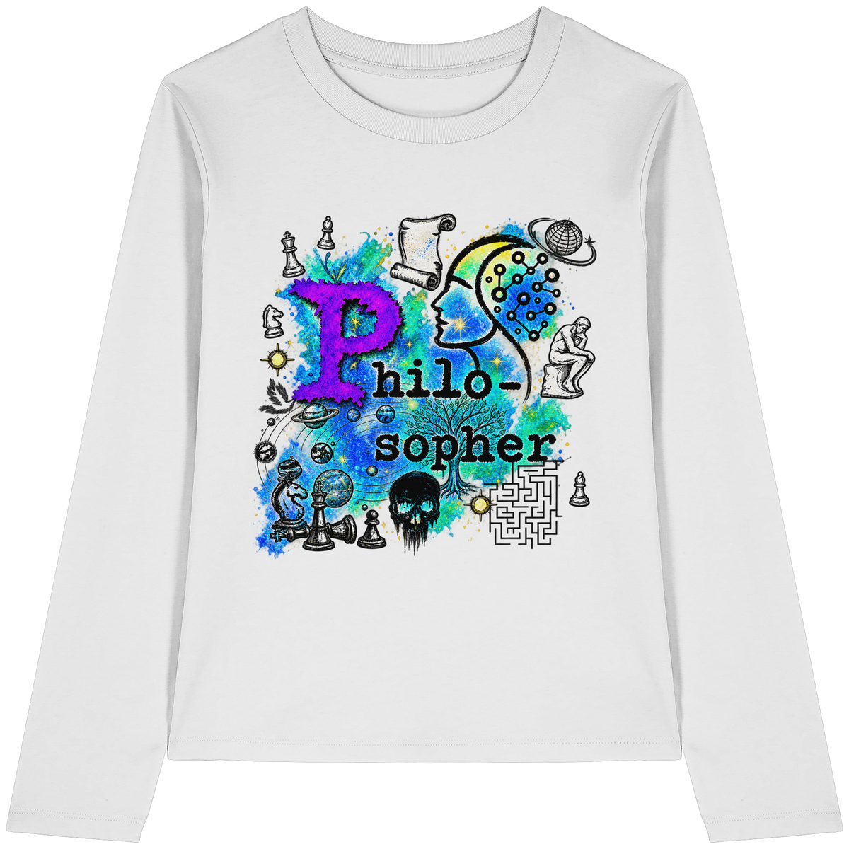 The Philosopher - Womens Organic Longsleeve T-Shirt