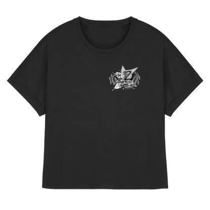 The Rebellion Z BASiCS - T-shirt da donna biologica con maniche con risvolto