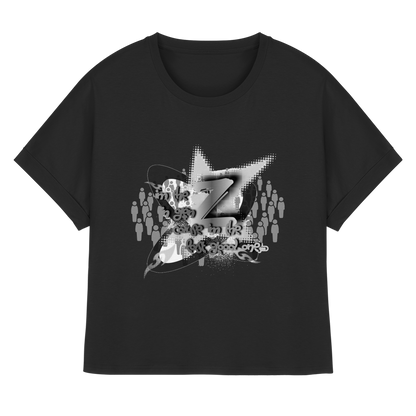 The Rebellion Z BASiC - Kadın Organik Kıvrık Kollu Tişört