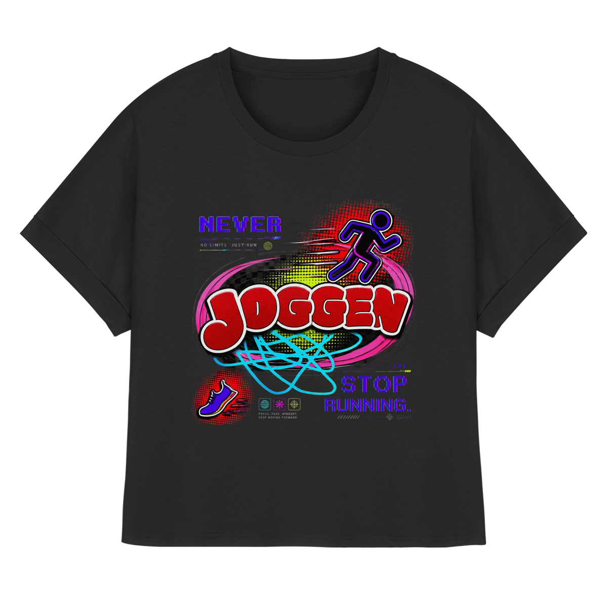 The JoGGer - Womens Organic Rolled Sleeves T-Shirt