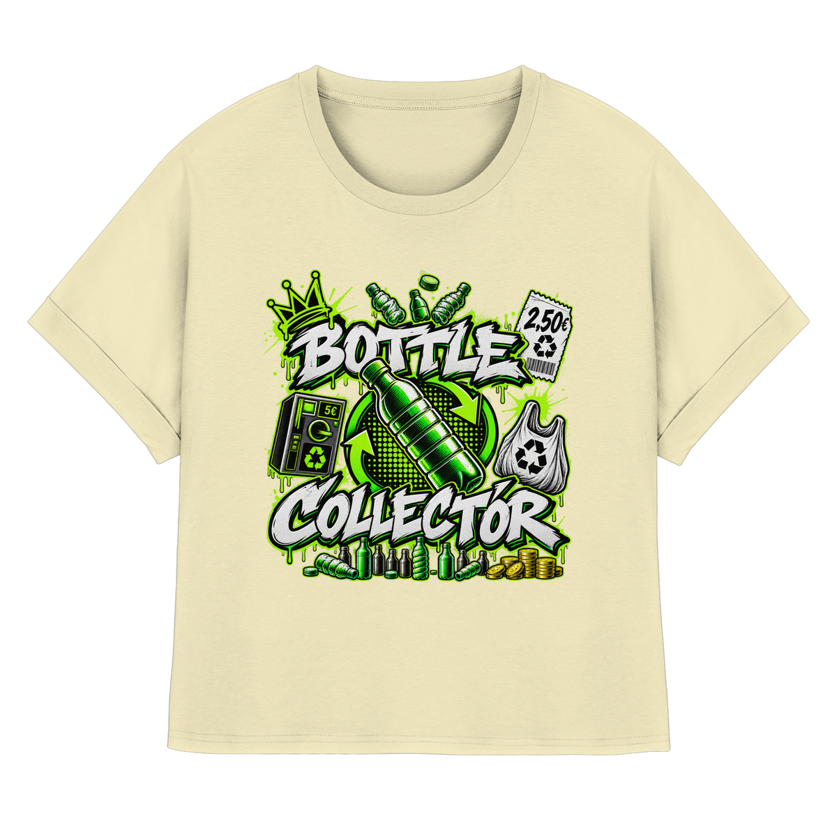 PFANDOM - Womens Organic Rolled Sleeves T-Shirt