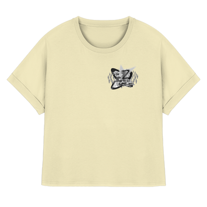 The Rebellion Z BASiCS - T-shirt da donna biologica con maniche con risvolto