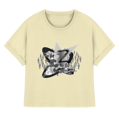 The Rebellion Z BASiC - Kadın Organik Kıvrık Kollu Tişört