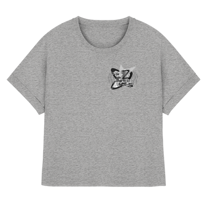 The Rebellion Z BASiCS - T-shirt da donna biologica con maniche con risvolto