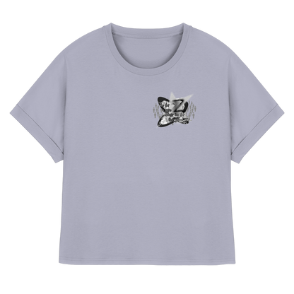The Rebellion Z BASiCS - T-shirt da donna biologica con maniche con risvolto