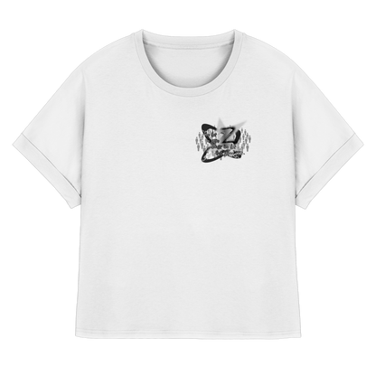 The Rebellion Z BASiCS - T-shirt da donna biologica con maniche con risvolto