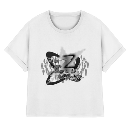 The Rebellion Z BASiC - Kadın Organik Kıvrık Kollu Tişört